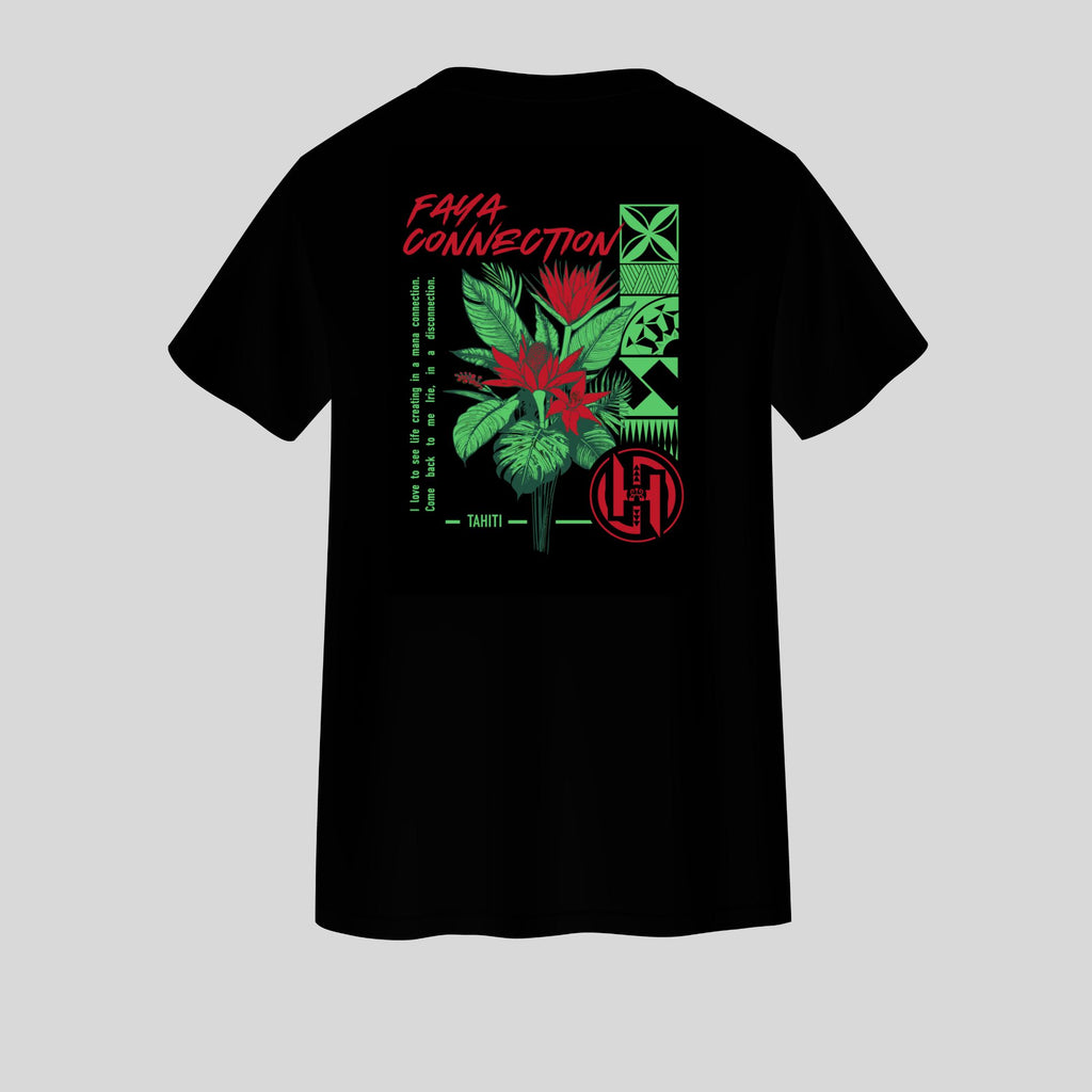 T-Shirt Faya Connection (Blanc/Noir)